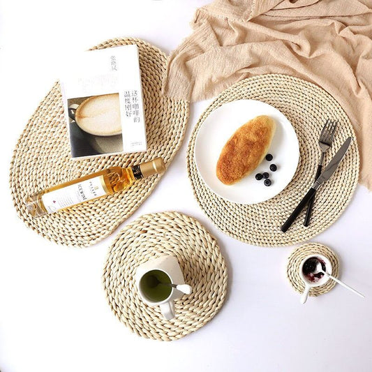 Premium Japanese Bamboo Table Mats – Elegant Round & Oval Placemats for Stylish Home and Dining Decor