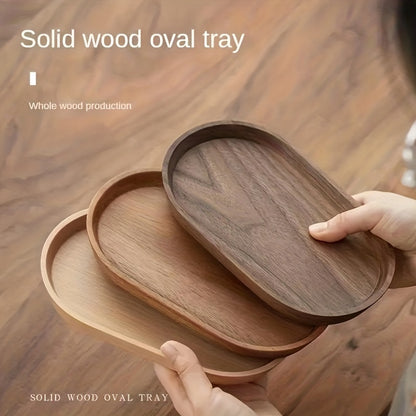 2pcs LDQ Elegant Wooden Serving Tray - Japanese Style
