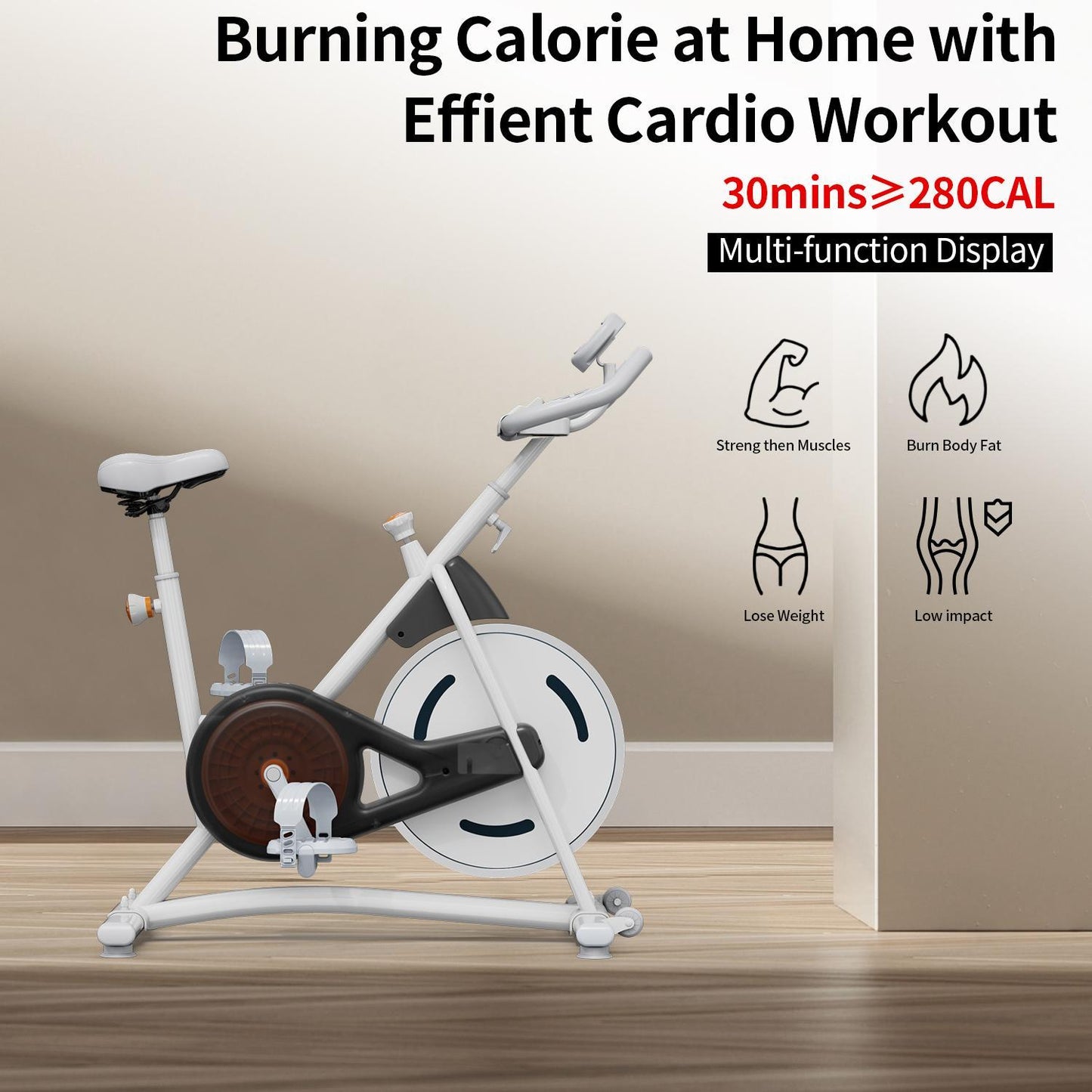 TriMax Pro Exercise Bike – Magnetic Resistance Indoor Cycling Bike with Digital Display & Adjustable Settings
