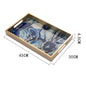 LuxeCraft Agate Stone Pattern Glass Tray – Handmade Decorative Wood & Glass Tray