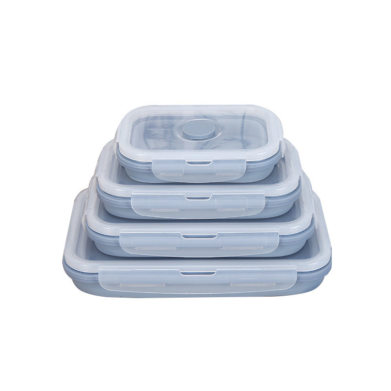 Noah Gray Silicone Lunch Box – Round Microwave-Safe Food Container - Tavira Store | A Luxario Labs Ltd Brand. 