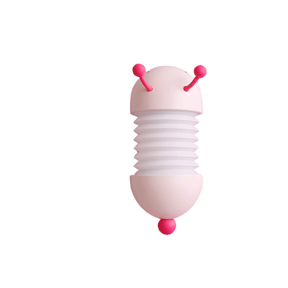 CaterGlow Creative Caterpillar Night Light – USB Rechargeable Soft LED Bedside Lamp
