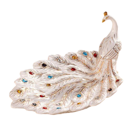 Regalia Home – Plate Peacock Creative Ceramic European Style Decoration Fruit Plate - Tavira Store | A Luxario Labs Ltd Brand. 