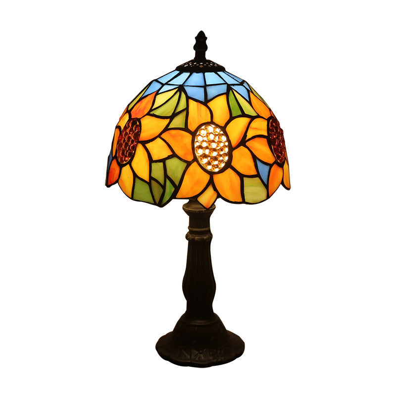 Harrison Vale Mosaic Mediterranean Table Lamp – Retro Yellow Glass & Resin Base Bedside Lamp - Tavira Store | A Luxario Labs Ltd Brand. 