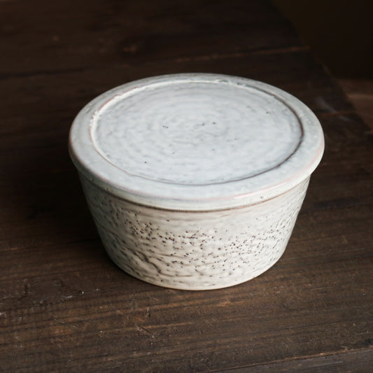 StoneAura Soup Bowl – Light Gray & Black Ceramic Earthenware, 10-Inch