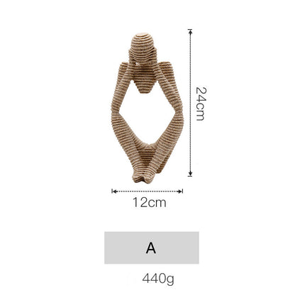 ArtiNordic Hand-Carved Sandstone Abstract Sculpture – Unique Nordic Home & Office Decorative Ornament