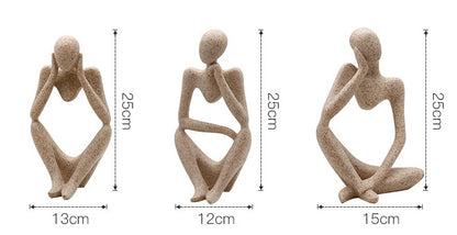ArtiNordic Hand-Carved Sandstone Abstract Sculpture – Unique Nordic Home & Office Decorative Ornament