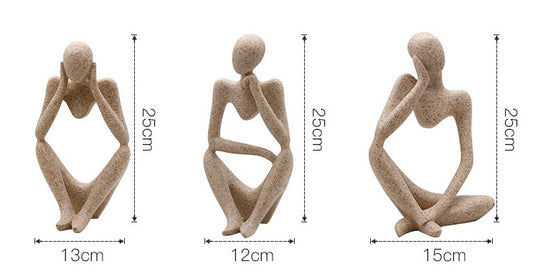 ArtiNordic Hand-Carved Sandstone Abstract Sculpture – Unique Nordic Home & Office Decorative Ornament