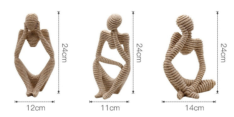 ArtiNordic Hand-Carved Sandstone Abstract Sculpture – Unique Nordic Home & Office Decorative Ornament - Tavira Store | A Luxario Labs Ltd Brand. 