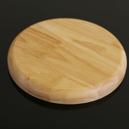 GridMaster Rubber Wood 5-Compartment Snack Plate – Natural, Yellow