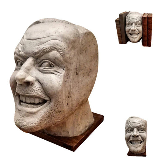 Artisan Resin Cartoon Bookends – Luxury Desktop Sculpture for Elegant American-Style Bookshelf Decor