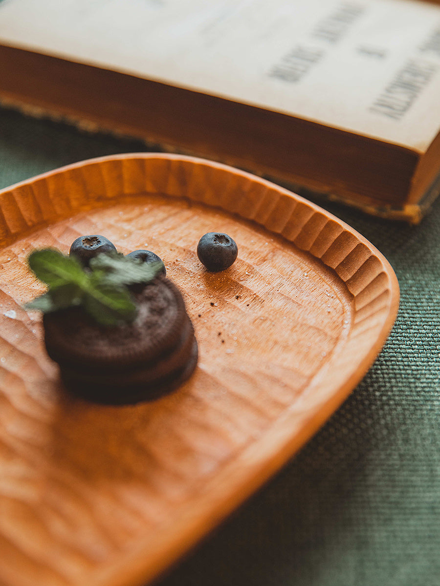 Twilight Tray – Japanese Hand-Carved Cherry Wood Decorative Tray