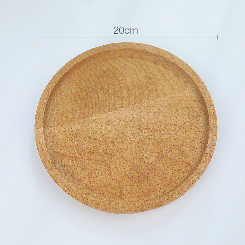 BeechVista Japanese-Style Beech Plate – Natural Wood, Multiple Sizes.