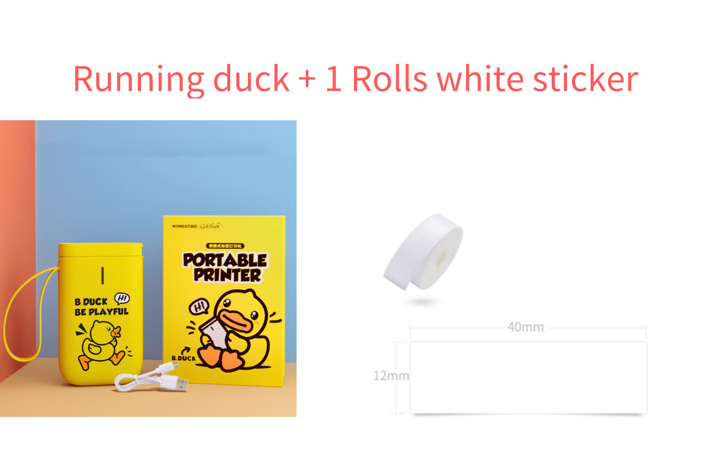 LabelMate Mini Portable Bluetooth Printer