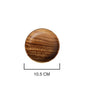 AcaciaCraft Wooden Snack Plate – Natural, Dark Brown