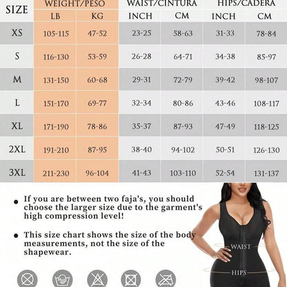 Faja Shapewear Wireless Chest Support & Adjustable Full-Body Shapewear – Hip Lifter Design