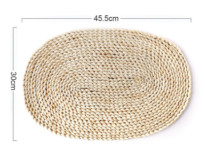 Premium Japanese Bamboo Table Mats – Elegant Round & Oval Placemats for Stylish Home and Dining Decor