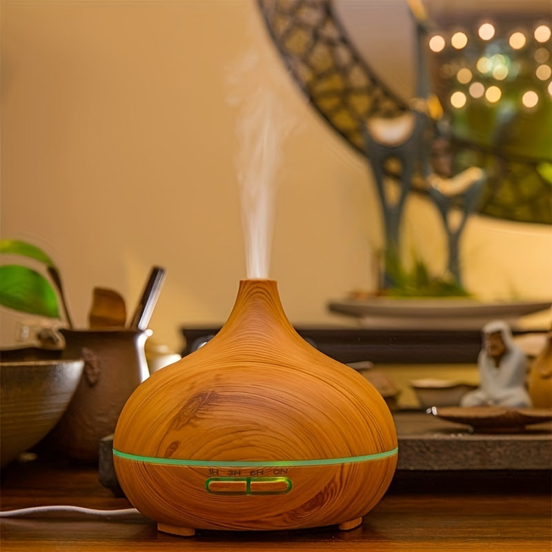 Elegant Ultrasonic Aromatherapy Diffuser – 550ml Oil Diffuser with 6 Pure Essential Oils & Auto Shut-Off for Home & Office