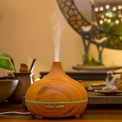 Elegant Ultrasonic Aromatherapy Diffuser – 550ml Oil Diffuser with 6 Pure Essential Oils & Auto Shut-Off for Home & Office