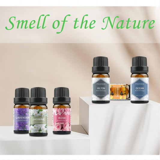 Elegant Ultrasonic Aromatherapy Diffuser – 550ml Oil Diffuser with 6 Pure Essential Oils & Auto Shut-Off for Home & Office