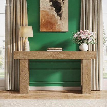 HavenWood Elegant Entryway Console – Sturdy MDF Rustic Table with Versatile Home Display