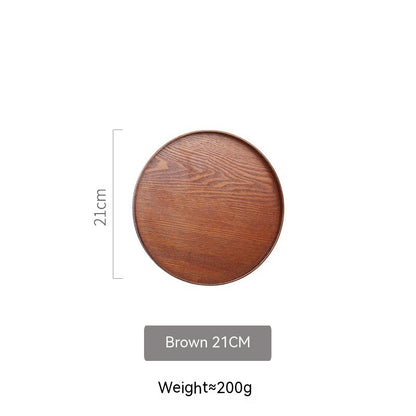 KowaWood Japanese Wooden Tea Tray – Round Serving & Storage Plate