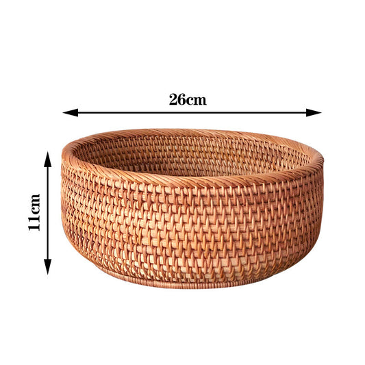 Rattan Home Modern Coffee Table Fruit Tray Snack Storage Box