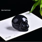 Natural Crystal Skull Semi-precious Stone Carving Crafts Ornaments