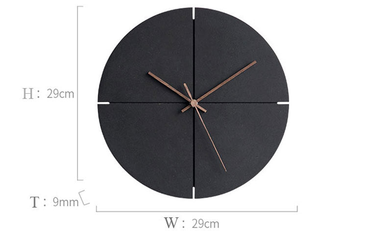 Chronora Modern Minimalist Black Clock – Round & Square Wall Decor