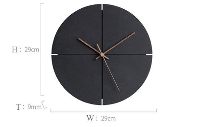 Chronora Modern Minimalist Black Clock – Round & Square Wall Decor