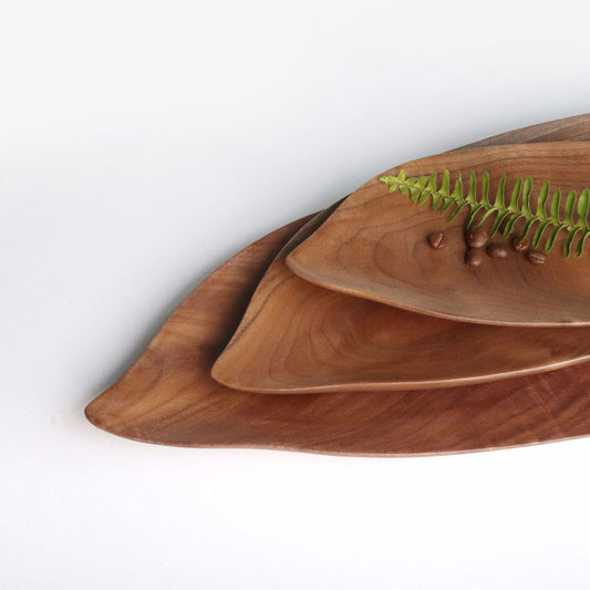 NatureWood Wooden Saucer Fruit Tray – Multipurpose Solid Wood Serving Platter