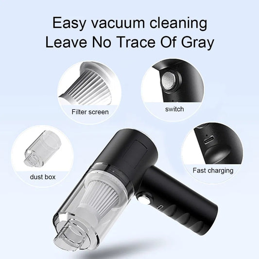 120W Wireless Portable Mini Vacuum  Car, Home Vacuum