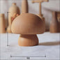 MushGlow Solid Wood Mushroom-Shaped Rechargeable Night Light – Push Control Wooden LED Lamp