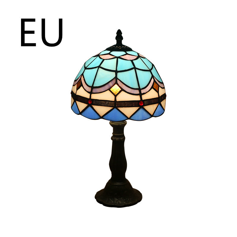 Harrison Vale Mosaic Mediterranean Table Lamp – Retro Yellow Glass & Resin Base Bedside Lamp - Tavira Store | A Luxario Labs Ltd Brand. 