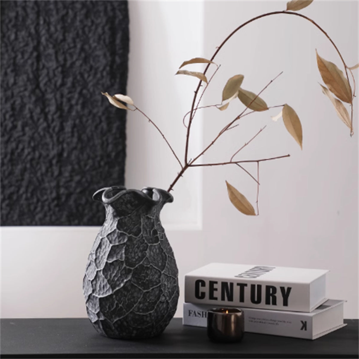 Handmade Retro Wabi-sabi Style Ceramic Vase Light Luxury High-end Feel