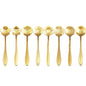 GoldPetal Stainless Steel 8-piece Cherry Blossom Spoon Set – Gold, Silver, Rose Gold