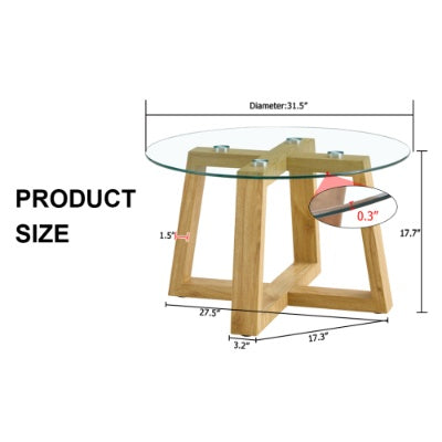 Modern and functional round coffee tables. Clear, tempered glass.