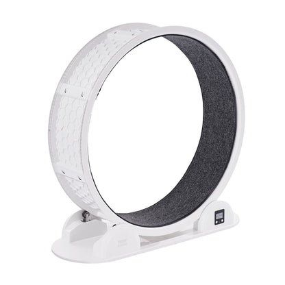 PawBalance VEVOR RK38 Cat Exercise Wheel with Pedometer 40.8 White Solar-Powered Cat Treadmill for Pet Health & Fitness