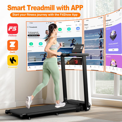 Quiet Folding 2.5 HP Treadmill With LED Display