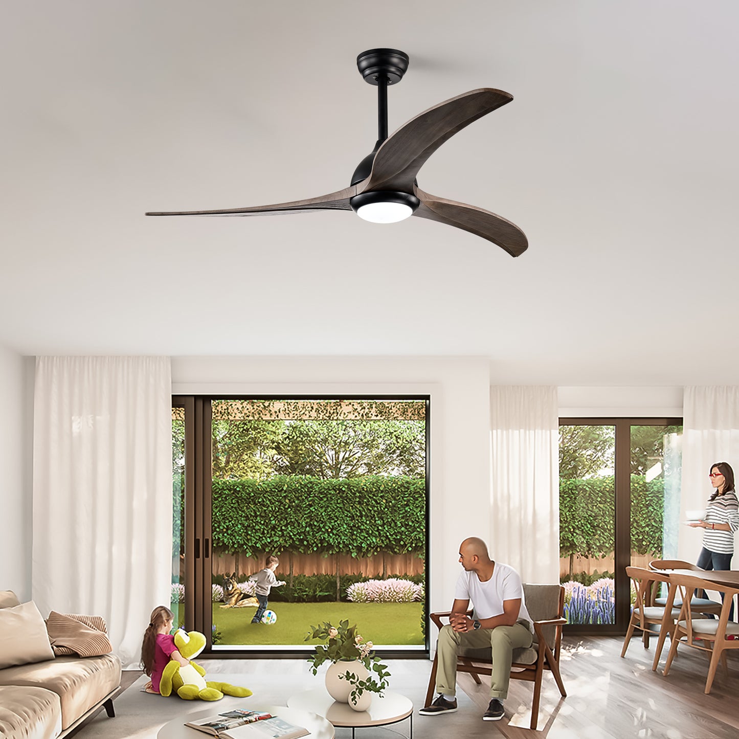 Noiseless In Out door Ceiling Fan With Light With Remote Control