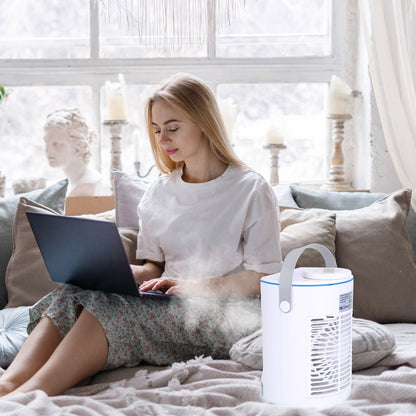 CoolMist Portable Air Conditioner Fan – 3 Speed Personal Humidifier with 500ml Water Tank & Night Light