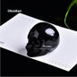 Natural Crystal Skull Semi-precious Stone Carving Crafts Ornaments