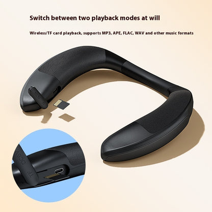 New Halter Wireless Bluetooth Speaker Wear Stereo Bass