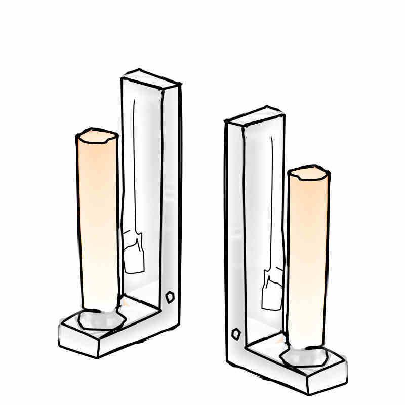 Luminora Long-Life LED Table Lamp & Bookend – Polished Aluminum & Acrylic, Type-C Rechargeable