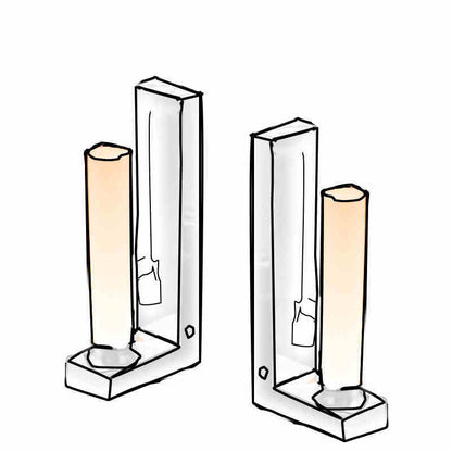 Luminora Long-Life LED Table Lamp & Bookend – Polished Aluminum & Acrylic, Type-C Rechargeable