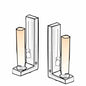 Luminora Long-Life LED Table Lamp & Bookend – Polished Aluminum & Acrylic, Type-C Rechargeable
