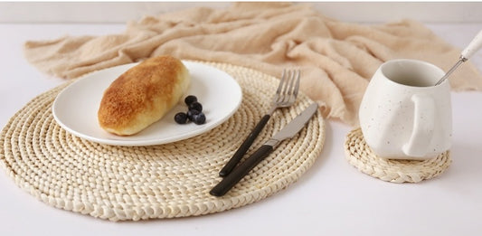 Premium Japanese Bamboo Table Mats – Elegant Round & Oval Placemats for Stylish Home and Dining Decor