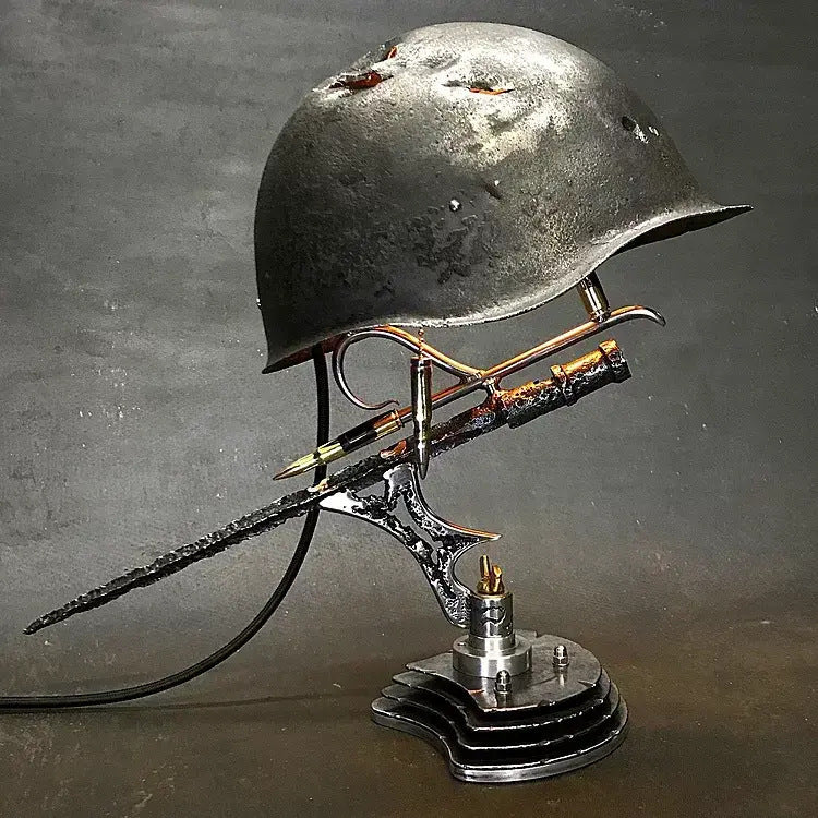 Crafts Decorations Classical War Helmet  Relic Lamp