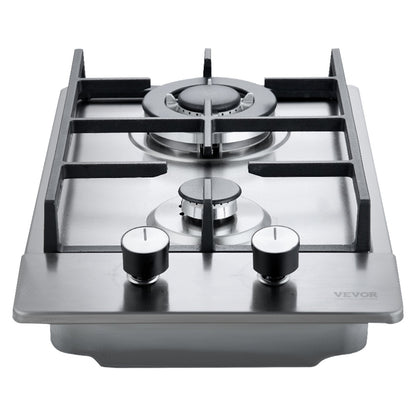 Vevor Dual Fuel Gas Hob – 2 Burners, Thermocouple Protection, High-Power 12250BTU