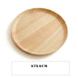 RoundWood Japanese-Style Wooden Tray – Natural Multi-Purpose Serving Tray